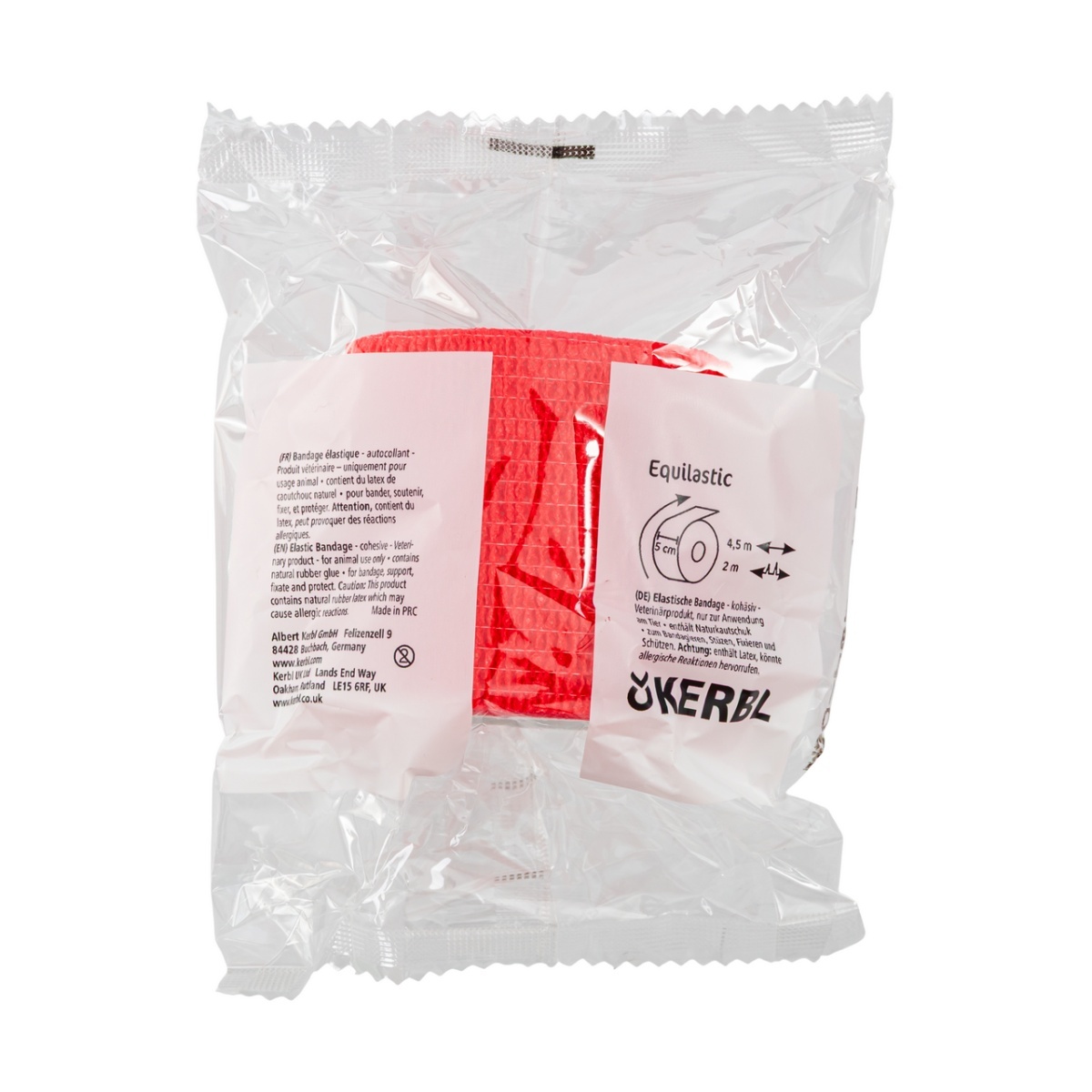 Öntapadó patakötöző, Equilastic, piros, 450 × 5 cm