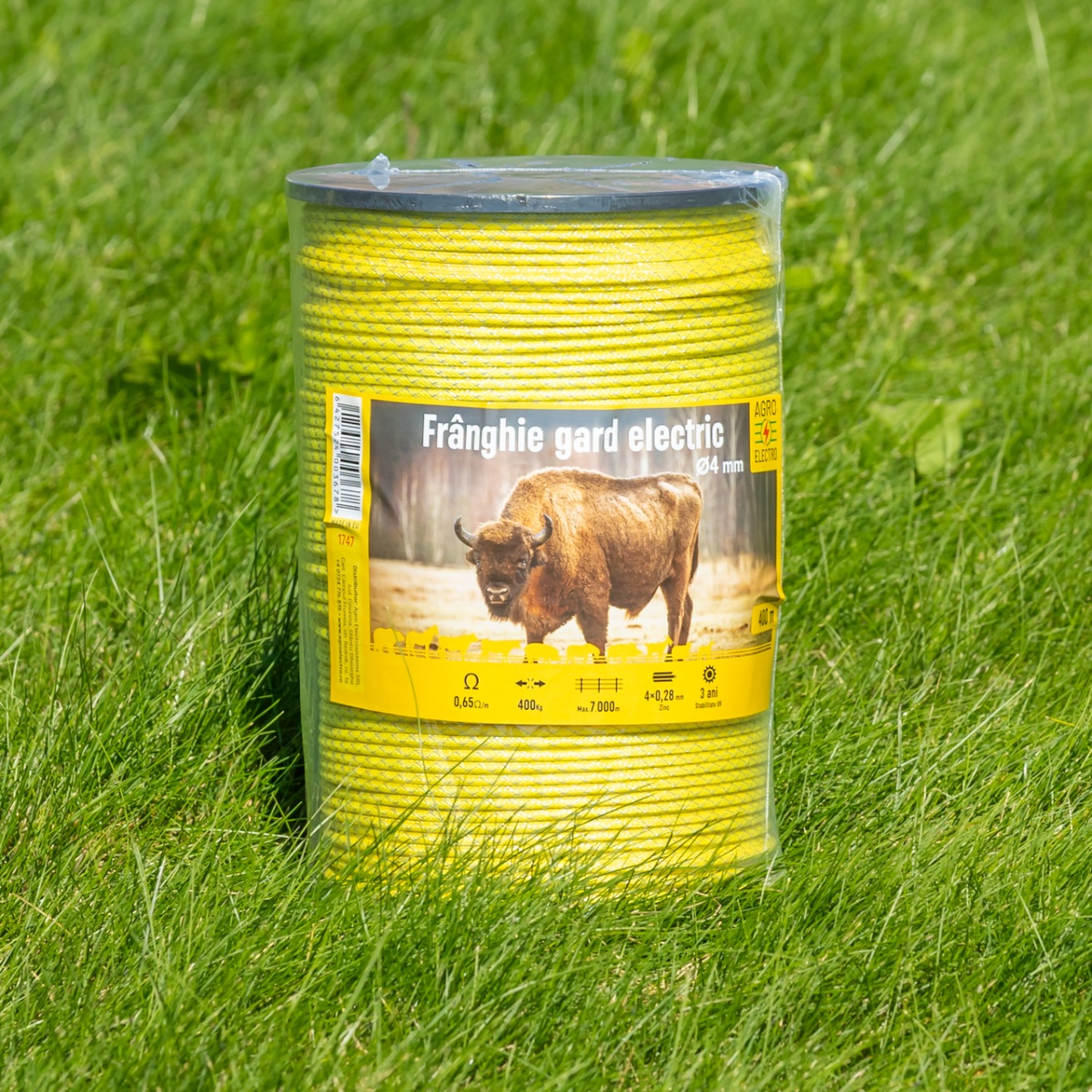 Fonott villanypásztor kötél - 400 m - 400 kg - 0,65 Ω/m