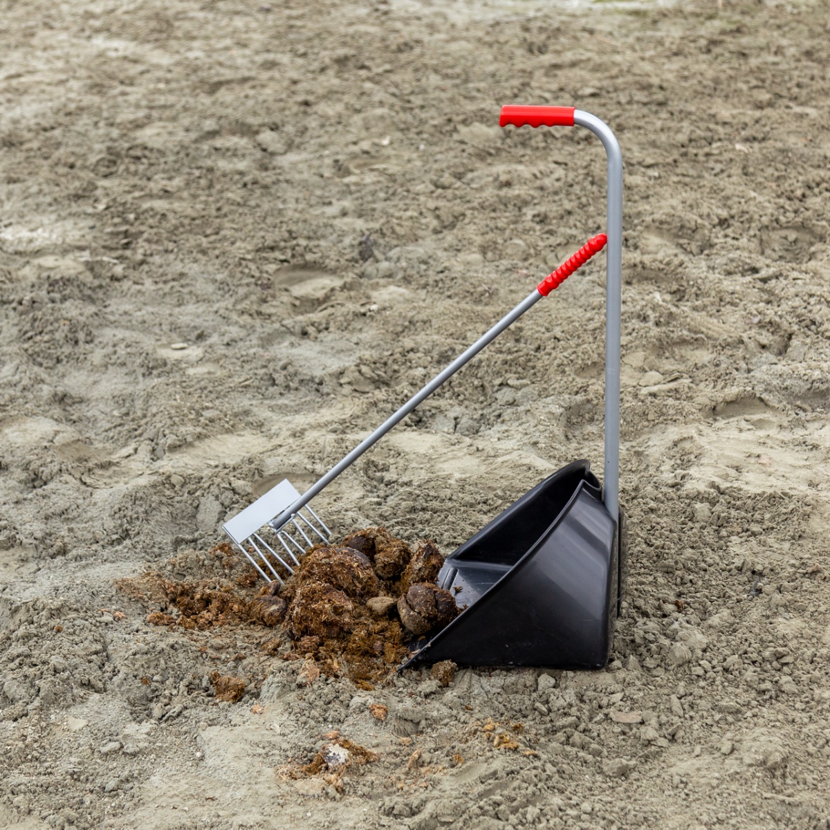 Mistboy trágyalapát gereblyével, fekete, 75 cm