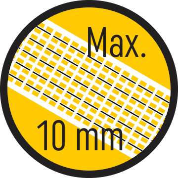 Szalag max. 10 mm