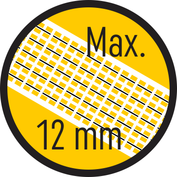 Szalag max. 12 mm