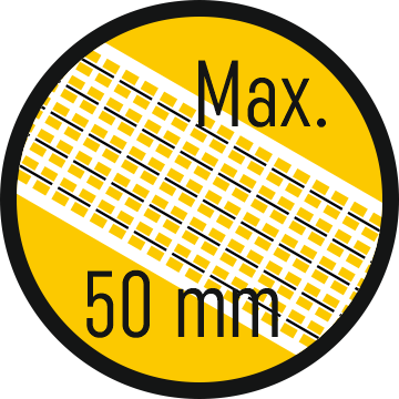 Szalag max. 50 mm