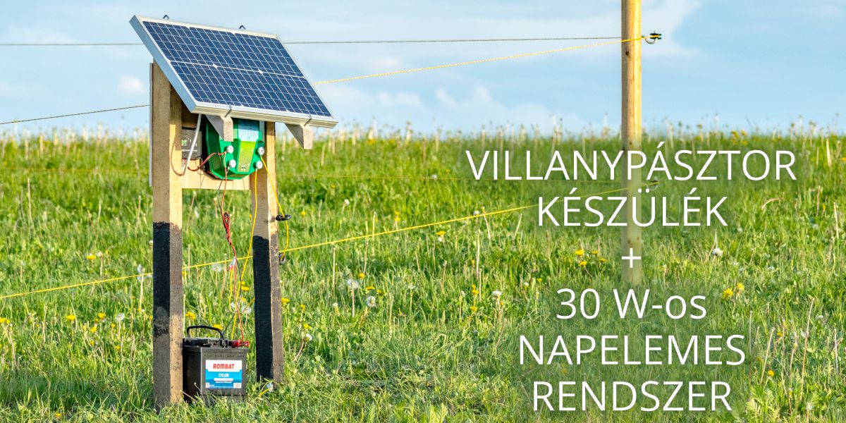 DL 4000 Villanypásztor készülék + 30 W-os napelemes rendszer